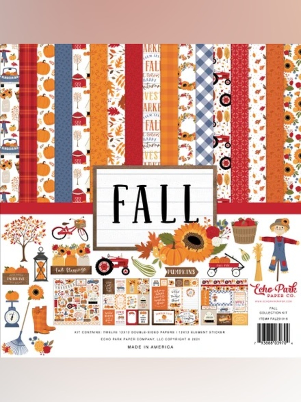 Echo Park/Carta Bella Fall Fever 12x12 Scrapbook Paper & Sticker Kit